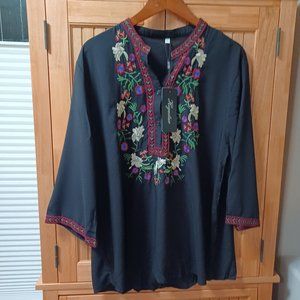 Brand new, Higustar, short tunic, xl, 100% rayon.